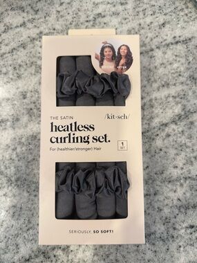BRAND NEW Kitsch Satin Heatless Curling Set - Charcoal